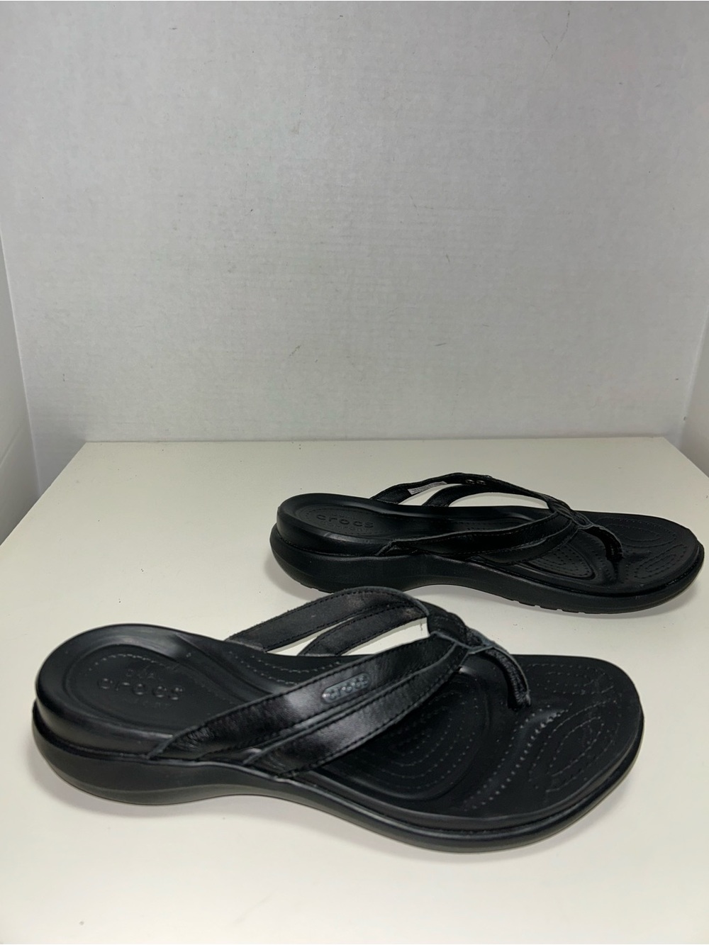 Crocs Capri V Dual Comfort Black Flip Flop Sandal